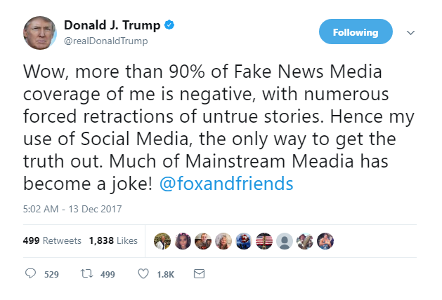 2017-12-13-08_04_27-Donald-J.-Trump-on-Twitter_-_Wow-more-than-90-of-Fake-News-Media-coverage-of-m Trump Responds To Roy Moore Loss With Epic 3AM Rage-Tweet Like An Overgrown Brat Donald Trump Featured Politics Social Media Top Stories 