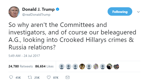 2017-12-26-15_41_20-Donald-J.-Trump-on-Twitter_-_So-why-arent-the-Committees-and-investigators-and JUST IN: Trump Goes Crazy; Insiders Leak Irate Jeff Sessions Feud To AP Donald Trump Featured Politics Top Stories 
