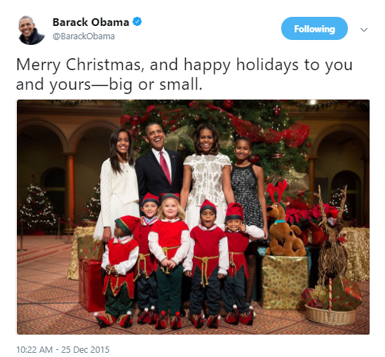 obama-christmas Ivanka Trump Tweets Ridiculous Christmas Message To America & Regretted It In 8 Seconds Donald Trump Politics Social Media Top Stories 