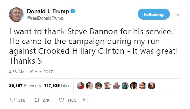 2018-01-05-09_56_53-Donald-J.-Trump-on-Twitter_-_I-want-to-thank-Steve-Bannon-for-his-service.-He-ca 'Fire And Fury' Author Just Ruined Trump's Friday With Wild 'Today' Show Appearance Corruption Donald Trump Featured Politics Top Stories Videos 