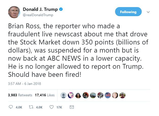 2018-01-06-08_02_32-Donald-J.-Trump-on-Twitter_-_Brian-Ross-the-reporter-who-made-a-fraudulent-live Trump Has A Live Mental Health Collapse In Twitter Rant That Could End A Presidency Donald Trump Featured Politics Social Media Top Stories 