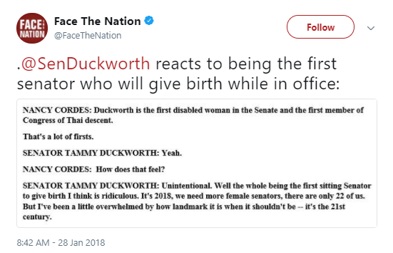 duckworth-birth War Hero Sen. Duckworth Goes On 'Face The Nation' To Humiliate Trump Like A Patriot Donald Trump Military Politics Top Stories 