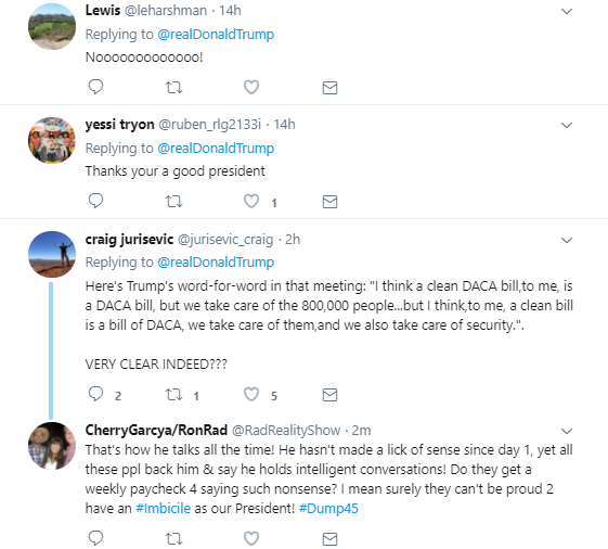 eight-wall Trump Wakes Up Furious & Mean-Tweets About Judge Blocking His Control Of DACA Donald Trump Politics Social Media Top Stories 