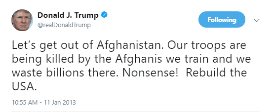 trump-afghanistan Trump Makes Monday Afghanistan Shock-Announcement That Will Cost American Lives Donald Trump Foreign Policy Politics Top Stories 