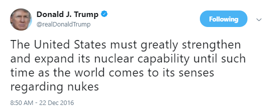 trump-nuke-tweet N.Y. Times Issues Brutal Trump Takedown After Hawaii Missile Alert; Get Ready For A Feud Donald Trump Foreign Policy Media Politics Top Stories 