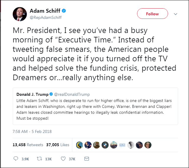 15 Adam Schiff Just Responded To Trump's Monday Attack On Him Like A Total Boss Corruption Donald Trump Election 2016 Politics Top Stories 