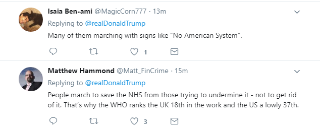 2018-02-05-07_54_48-Donald-J.-Trump-on-Twitter_-_The-Democrats-are-pushing-for-Universal-HealthCare- Trump Tweets Early Morning Lies About The U.K. & Regrets It In 9 Seconds Flat Donald Trump Featured Healthcare Politics Social Media Top Stories 