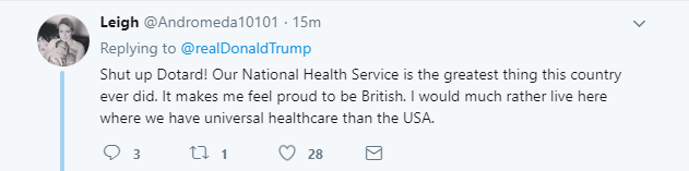 2018-02-05-08_08_58-Donald-J.-Trump-on-Twitter_-_The-Democrats-are-pushing-for-Universal-HealthCare- Trump Tweets Early Morning Lies About The U.K. & Regrets It In 9 Seconds Flat Donald Trump Featured Healthcare Politics Social Media Top Stories 