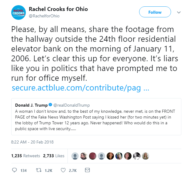 2018-02-20-12_58_01-Rachel-Crooks-for-Ohio-on-Twitter_-_Please-by-all-means-share-the-footage-from Trump Panics; Woman Makes Surveillance Footage  From Elevator Camera  Announcement Donald Trump Featured Feminism Politics Sexism Sexual Assault/Rape Social Media Top Stories 