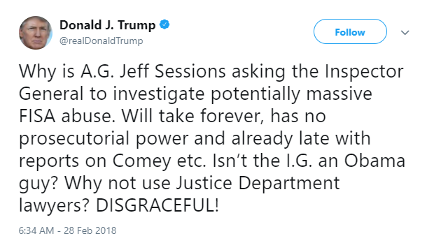 fisa-abuse Trump Just Gave Attorney General Jeff Sessions A Really Rude Nickname That Fits So Well Corruption Donald Trump Politics Top Stories 