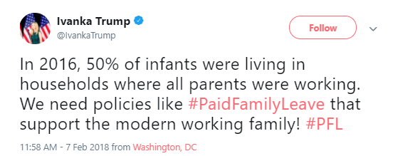 ivanka-trump-twit Ivanka Tweets Phony Message About Paid Family Leave Ripoff; Gets Roasted In Seconds Corruption Donald Trump Politics Social Media Top Stories 