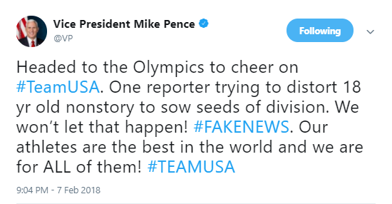 pence-gay-conv-one Mike Pence Has Trump-Like Twitter Meltdown After Gay Olympian Refuses To Meet Him Donald Trump LGBT Politics Social Media Top Stories 