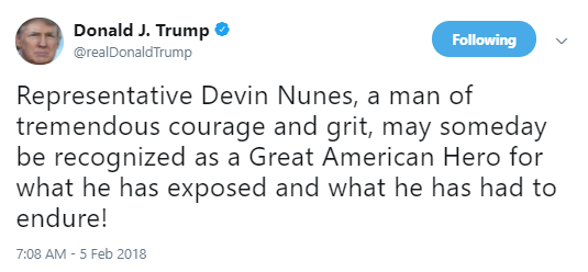 trump-nunes-tweet Nunes Goes On Fox, Says Trump Never Met Official - There's Just One Huge Problem Corruption Donald Trump Politics Top Stories 