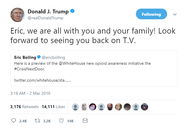 2018-03-02-08_04_05-Donald-J.-Trump-on-Twitter_-_Eric-we-are-all-with-you-and-your-family-Look-for Trump Tucks His Junk, Goes On Wild 4-Tweet Pre-Dawn Twitter Rant About Alec Baldwin Donald Trump Featured Politics Social Media Top Stories 