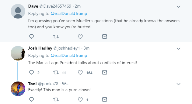 2018-03-19-09_12_43-Donald-J.-Trump-on-Twitter_-_A-total-WITCH-HUNT-with-massive-conflicts-of-intere Trump Flies Into ALL CAPS Meltdown Over Mueller Investigation Like A Future Federal Inmate Corruption Donald Trump Featured Politics Russia Social Media Top Stories 