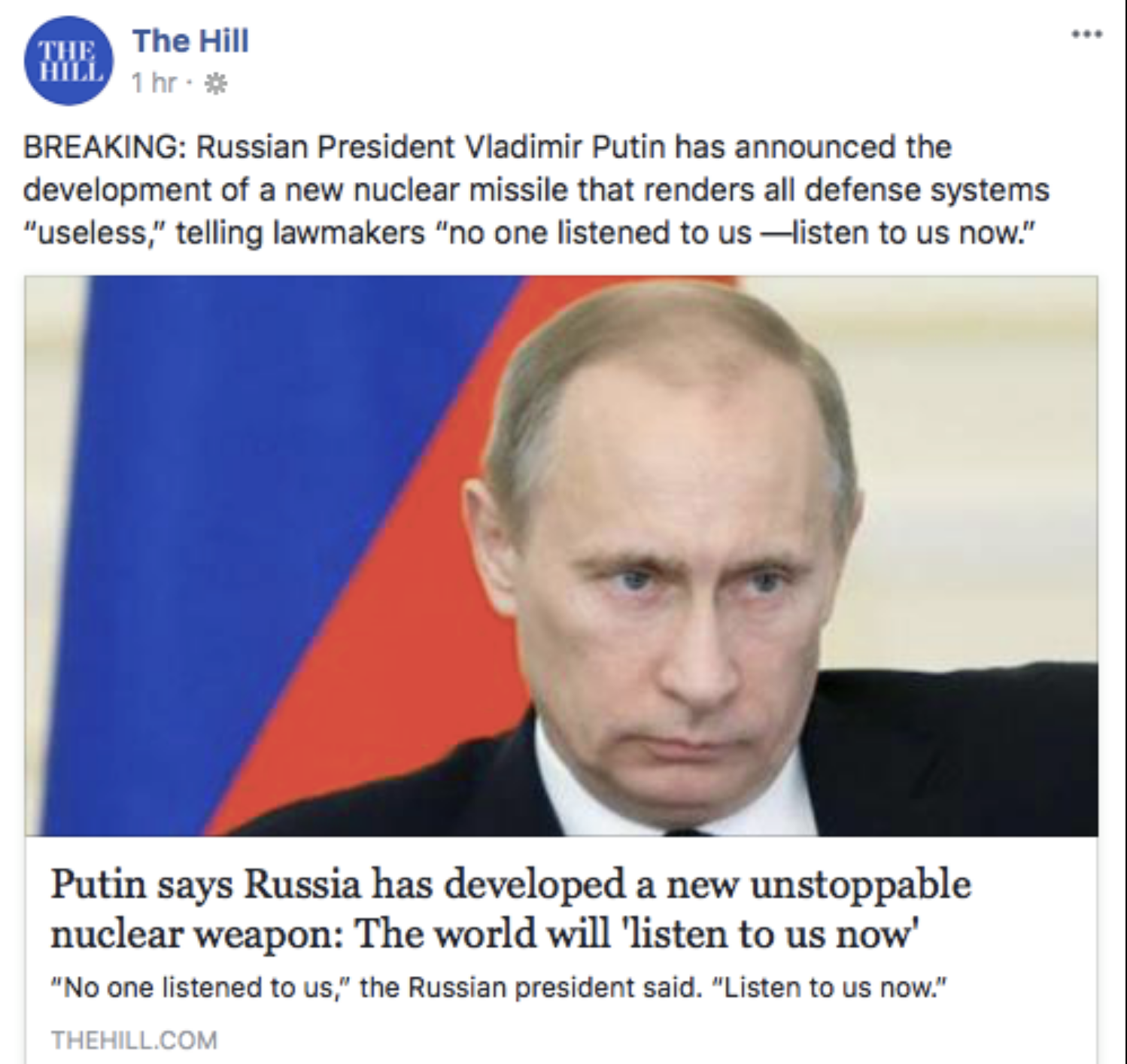Screen-Shot-2018-03-01-at-8.38.49-AM Putin Makes Nuclear Weapons Announcement Followed By Direct & Immediate Threat Corruption Donald Trump Politics Russia Top Stories 