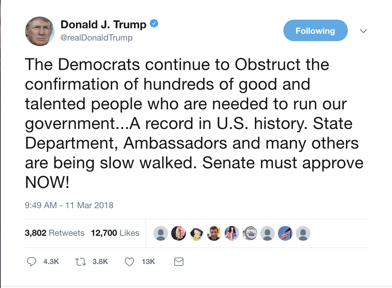Screen-Shot-2018-03-11-at-10.15.11-AM Trump Continues Sunday AM Twitter Barrage With Ridiculous Lies - This Should Be Illegal Corruption Domestic Policy Donald Trump Politics Top Stories 