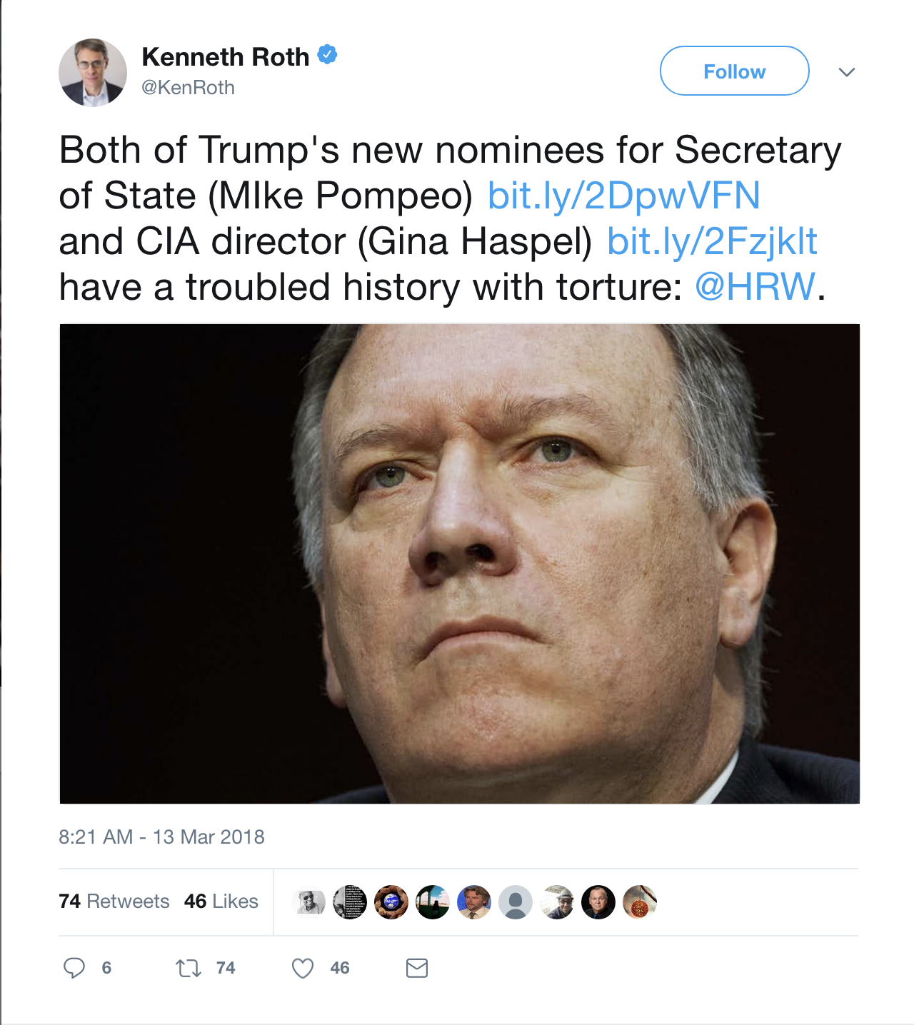 Screen-Shot-2018-03-13-at-9.47.42-AM Jake Tapper Tweets Disturbing Facts About Trump's New CIA Director & It's Literal Torture Corruption Domestic Policy Donald Trump National Security Politics Top Stories 