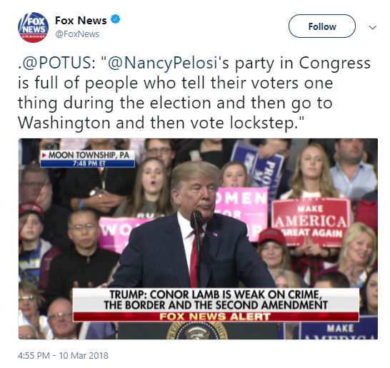fox-news-pelosi Trump Goes On Embarrassing Anti-Dem Tirade At Pennsylvania Rally Like A Psycho (VIDEO) Donald Trump Politics Social Media Top Stories 