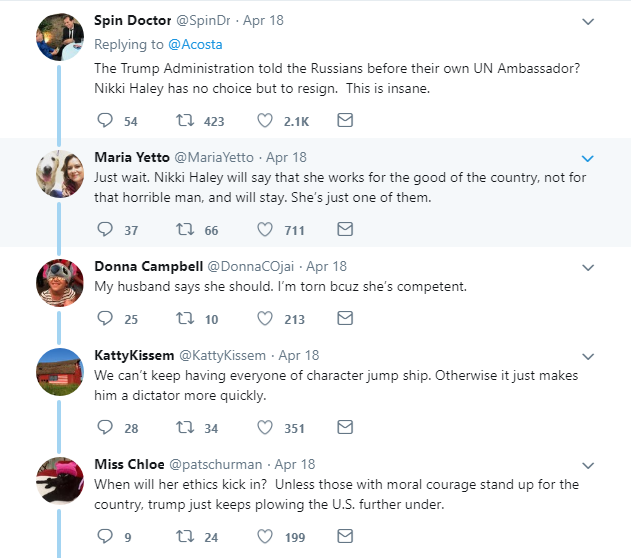 2018-04-19-21_54_04-Jim-Acosta-on-Twitter_-_Senior-admin-official-confirms-to-CNN-that-the-Trump-Adm Trump Busted Telling Russia About No Sanctions Five Days Before His UN Ambassador Donald Trump Featured Politics Russia Social Media Top Stories 