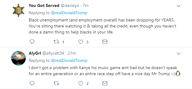 2018-04-27-09_37_23-Donald-J.-Trump-on-Twitter_-_Kanye-West-has-performed-a-great-service-to-the-Bla Trump Continues Friday Morning Twitter Rant With Disgusting Exploitation Of Blacks Donald Trump Featured Politics Racism Social Media Top Stories 