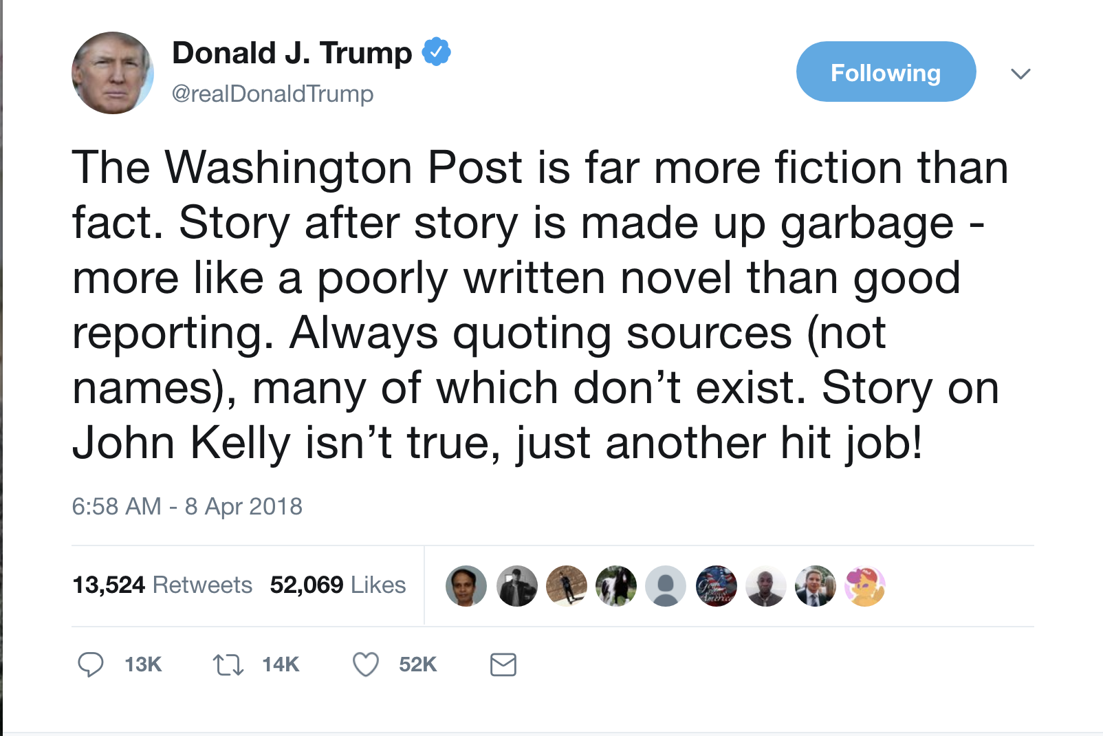 Screen-Shot-2018-04-08-at-3.05.34-PM WaPost Responds To Sunday Trump Tweet Tantrum & Delusional Donald Is Freaking Out Corruption Donald Trump Media Politics Top Stories 