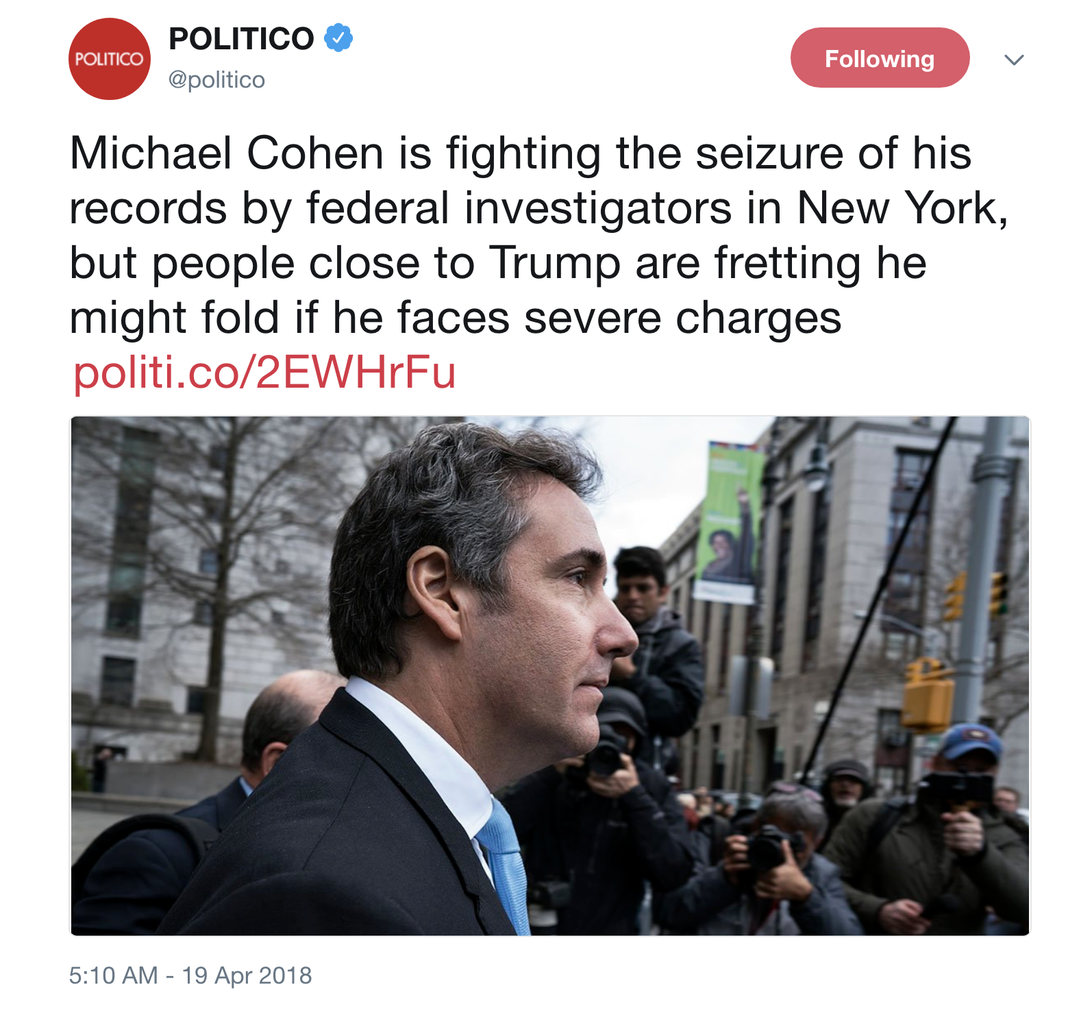 Screen-Shot-2018-04-19-at-8.14.14-AM Trump's Attorney Abruptly Drops Multiple Lawsuits After FBI Raid Like A Scared Crook Corruption Crime Donald Trump Politics Top Stories 