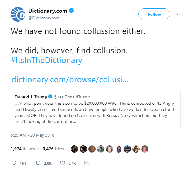 2018-05-20-17_00_06-Window Trump Trolled Online By Dictionary.Com Because He Can't Spell & It's Fantastic Donald Trump Featured Politics Social Media Top Stories 