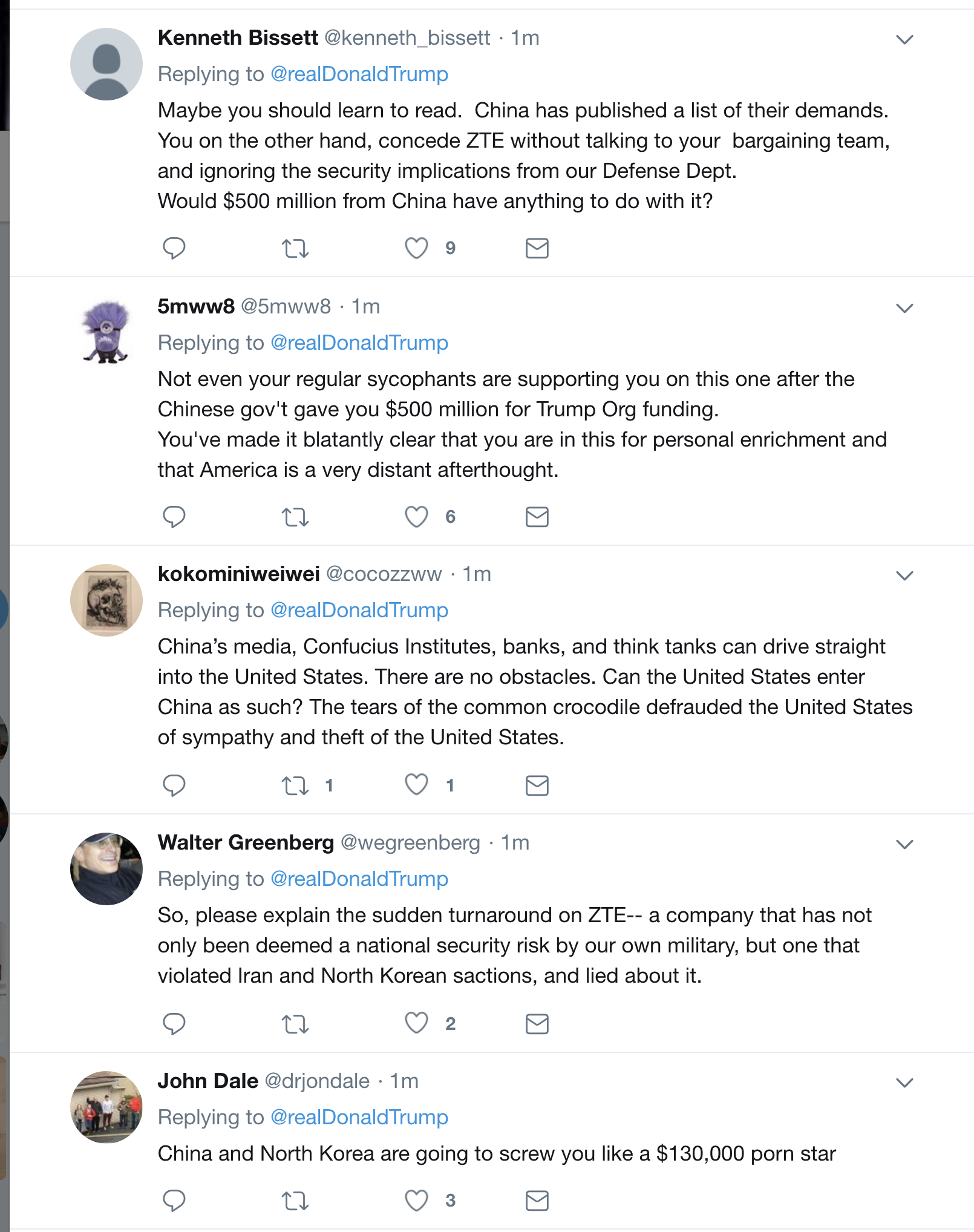 Screen-Shot-2018-05-16-at-8.26.22-AM Trump Responds To $500 Million China Gift Scandal On Twitter Like A Traitor To U.S. Corruption Crime Donald Trump Foreign Policy Politics Top Stories 