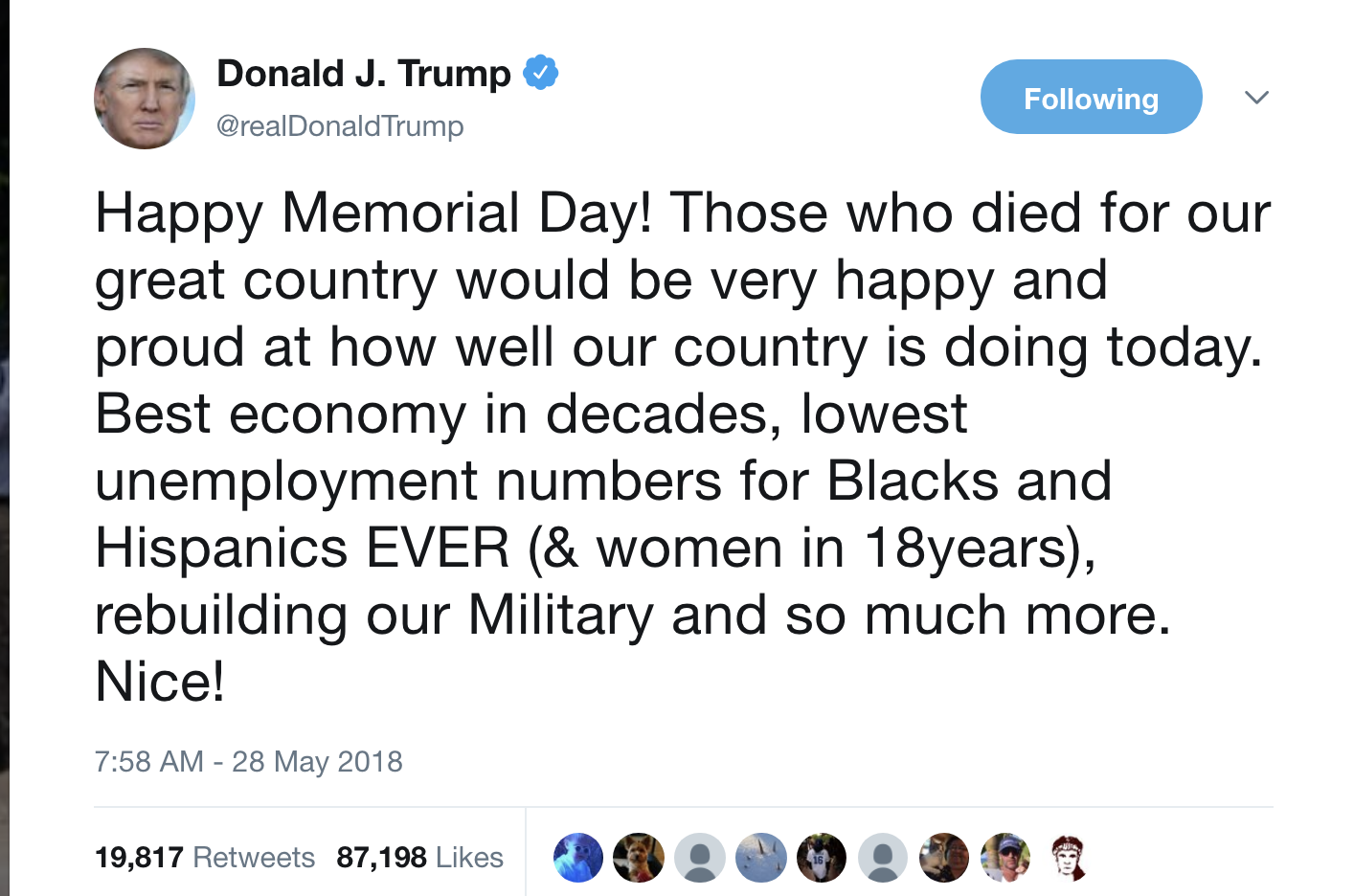 Screen-Shot-2018-05-28-at-2.04.10-PM Obama Goes Full Presidential On Twitter - Trump Has Brutal Memorial Day Meltdown Corruption Crime Donald Trump Politics Top Stories 