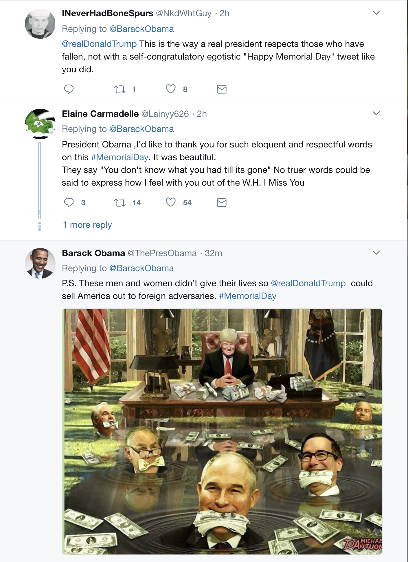 Screen-Shot-2018-05-28-at-2.10.38-PM Obama Goes Full Presidential On Twitter - Trump Has Brutal Memorial Day Meltdown Corruption Crime Donald Trump Politics Top Stories 