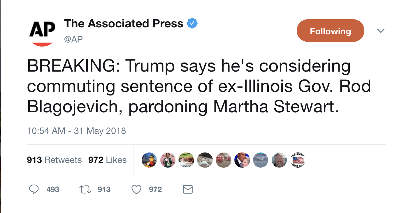 Screen-Shot-2018-05-31-at-12.17.09-PM Trump Goes On Pardoning Spree For Indicted Friends Like A Total Crook (DETAILS) Celebrities Corruption Crime Donald Trump Politics Russia Top Stories 