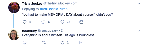 Screenshot-at-May-28-09-04-40 Trump Just Posted A 'Memorial Day' Tweet About Himself Sure To Make You Projectile Vomit Donald Trump Featured Politics Social Media Top Stories 