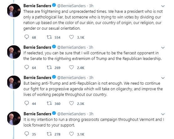 sanders-pt-2 BREAKING: Bernie Sanders Makes Abrupt Announcement About His Political Future Donald Trump Election 2018 Politics Social Media Top Stories 
