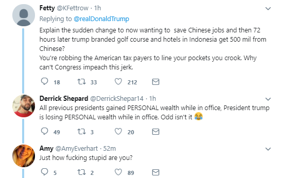 sevem Trump Reveals His New Chinese Loan Scandal During Tuesday Morning Twitter Storm Donald Trump Economy Politics Social Media Top Stories 