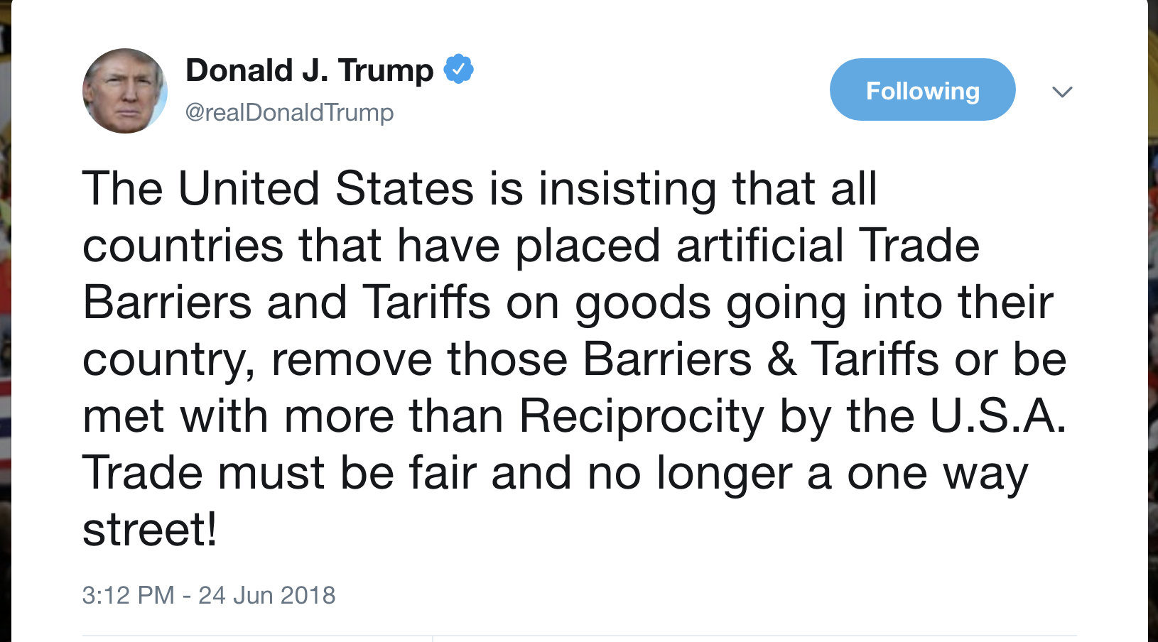 Screen-Shot-2018-06-24-at-4.20.02-PM Trump Freaks Out - Jolts Into Sunday Night Twitter Meltdown Like A Hitler Wannabe Corruption Donald Trump Economy Foreign Policy Politics Top Stories 