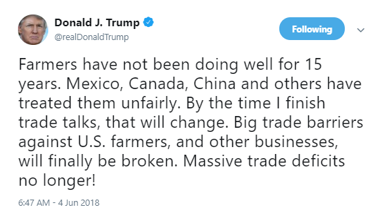farmers Trump Continues Belligerent Monday Morning Meltdown With 8th Crybaby Tweet-Rant Donald Trump Politics Social Media Top Stories 