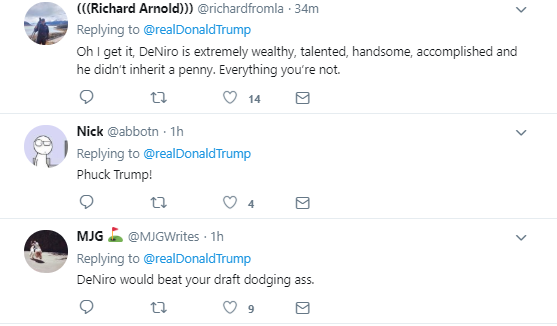 three1 Trump Goes Full Stupid On Twitter, Attacks Robert De Niro Like A Bored Millionaire Loser Celebrities Donald Trump Politics Social Media Top Stories 