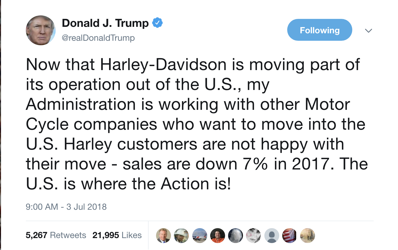 Screen-Shot-2018-07-03-at-9.52.01-AM Trump Tweets Attack On Century-Old American Business Like A Traitor To The Country Corruption Crime Domestic Policy Donald Trump Politics Top Stories 