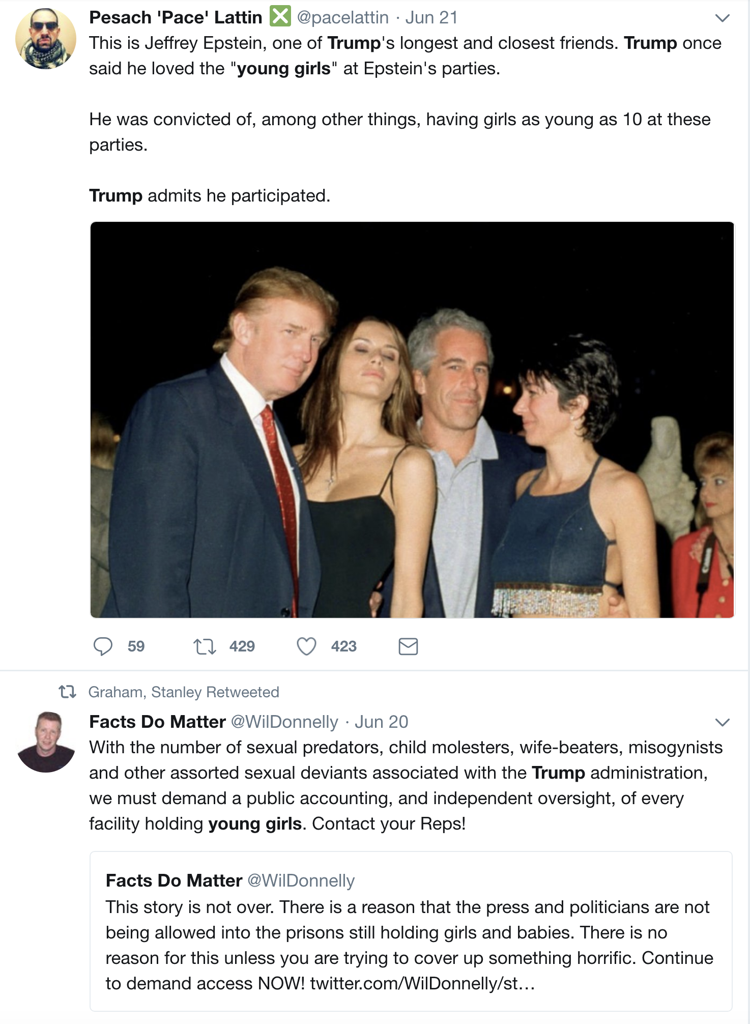 Screen-Shot-2018-07-10-at-12.20.15-PM.png?zoom=1 Details Of 'Predator Parties' Attended By Trump Released & Donald Is Rage Tweeting Corruption Crime Donald Trump Feminism Politics Sexual Assault/Rape Top Stories 