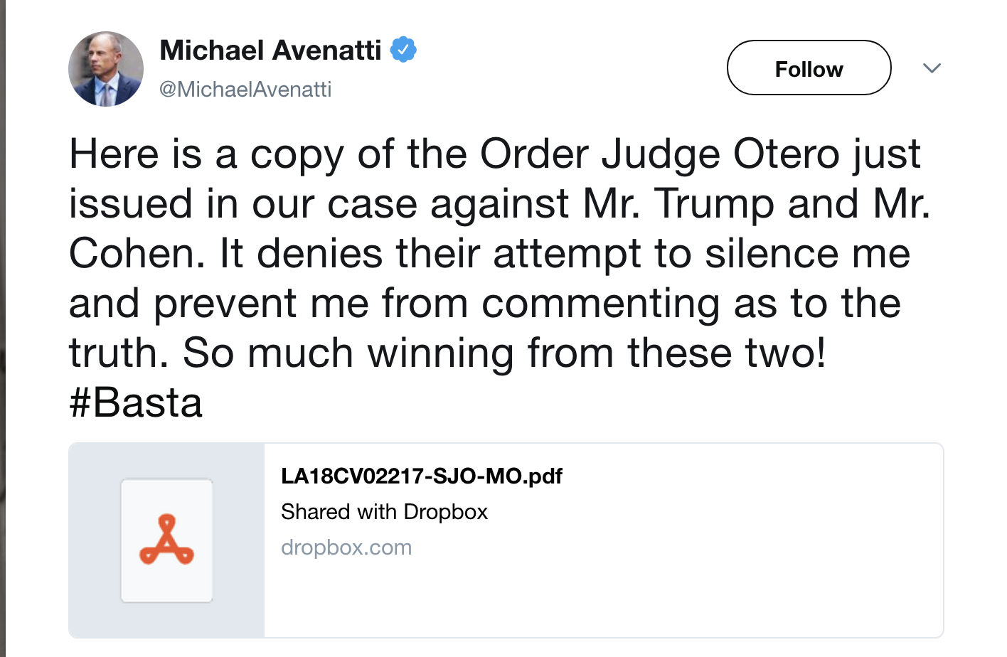Screen-Shot-2018-07-31-at-3.35.56-PM Michael Avenatti Leaks ‘Dropbox Folder’ To Twitter That Has Trump Spiraling Fast Corruption Crime Donald Trump Politics Top Stories 