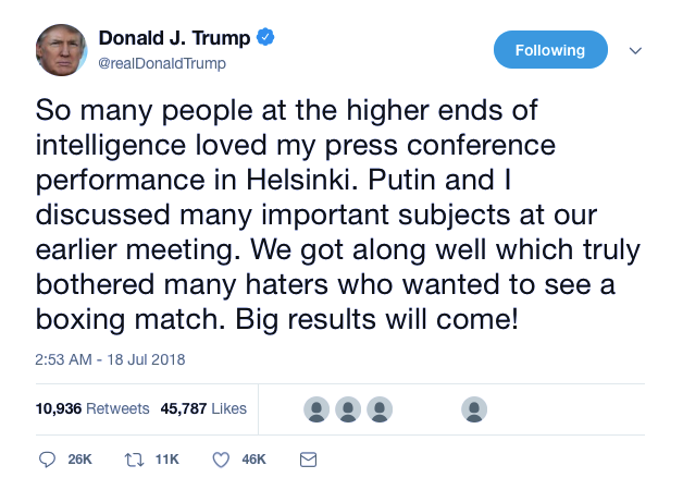 Screenshot-at-Jul-18-09-51-25 Trump Claims Everyone Loved His Putin Meeting During Mega Twitter Meltdown Like A Fool Donald Trump Featured Politics Russia Social Media Top Stories 