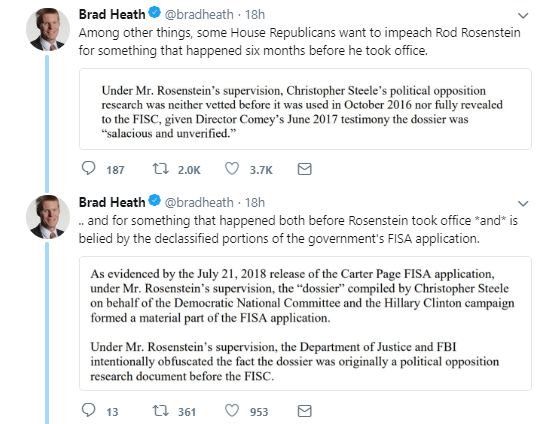 heath GOP Humiliated; Impeachment Of Rod Rosenstein Fails Miserably After One Day Donald Trump Politics Top Stories 