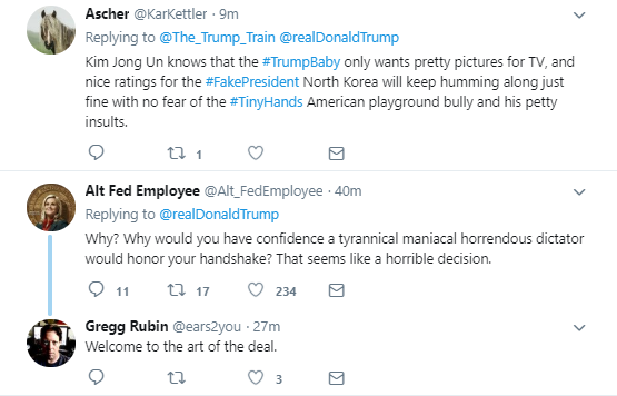 three Trump Goes Off On Twitter About Kim Jong Un Like An Incompetent Fool - America Doomed Donald Trump Economy Politics Top Stories 