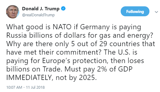 trump-nato Trump Finishes NATO Meeting & Tweets Insane Gibberish Like A Madman High On Power Donald Trump Politics Social Media Top Stories 