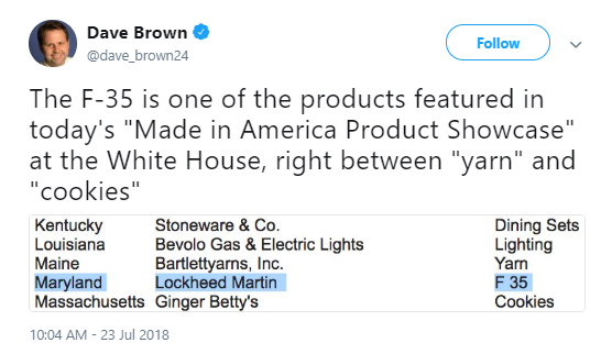 yarn Trump Holds Ridiculously Tacky 'Made In America' Product Showcase At W.H. (VIDEO) Donald Trump Economy Politics Top Stories 