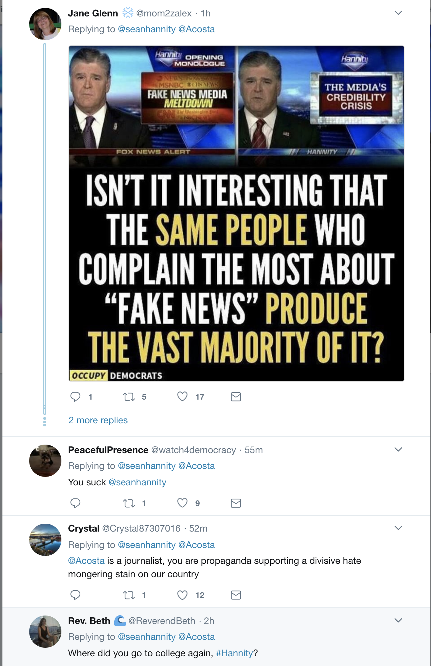 Screen-Shot-2018-08-02-at-8.24.26-AM CNN's Jim Acosta Humiliates Hannity On Twitter - Sean Goes Full Crybaby Like A Wimp Corruption Crime Election 2018 Media Politics Top Stories 