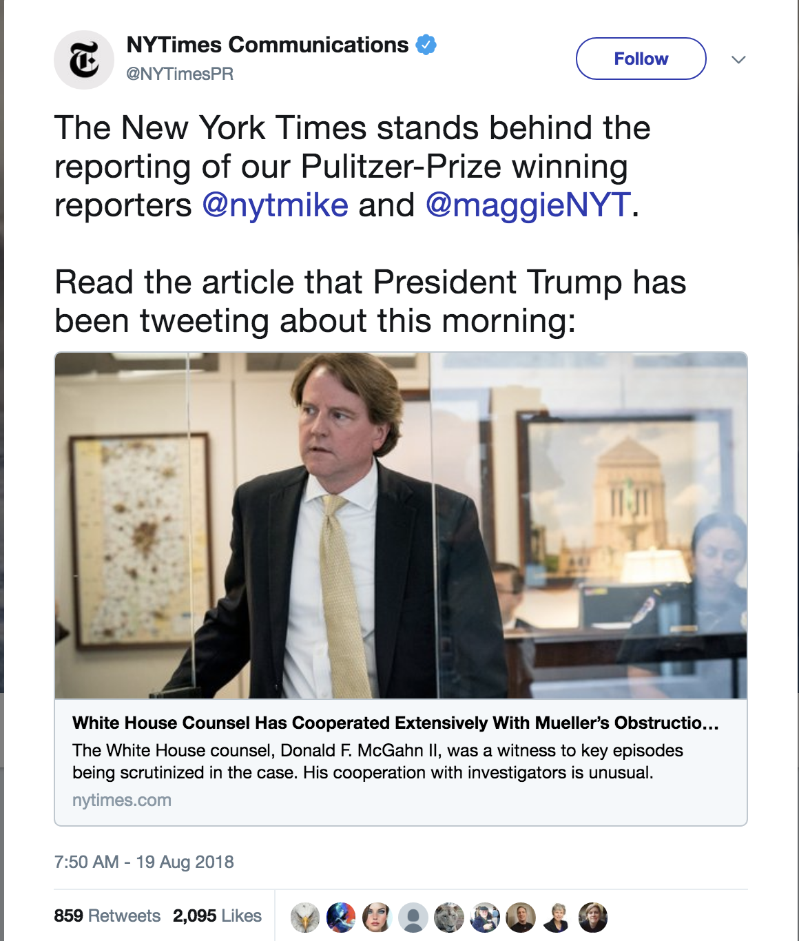 Screen-Shot-2018-08-19-at-1.40.24-PM NY Times Humiliates Trump With Snarky Sunday Tweet Response To Donald's Tantrum Donald Trump Media Politics Top Stories 