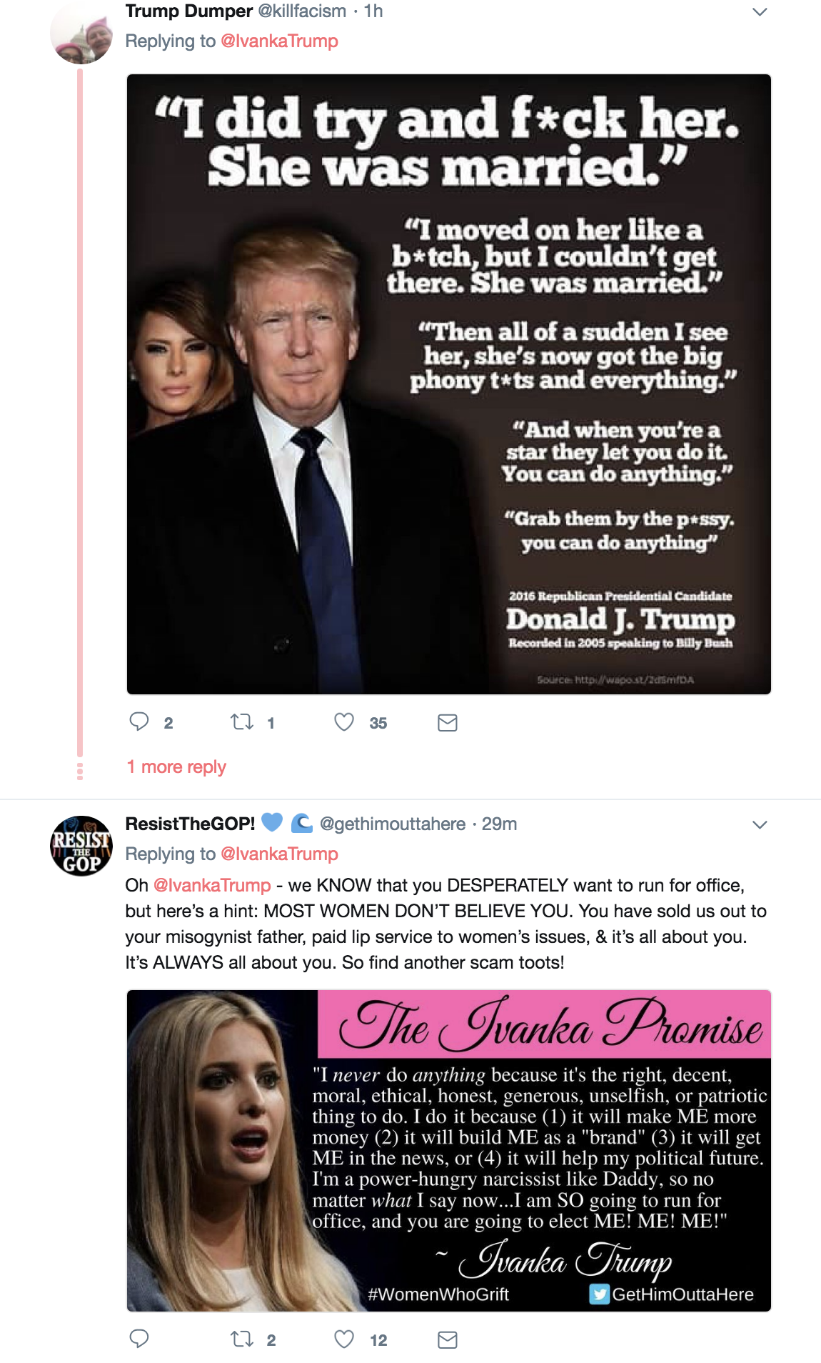 Screen-Shot-2018-08-26-at-12.44.30-PM Ivanka Tweets About Women's Voting Inequity & Gets Told Where To Shove Her Fake Outrage Celebrities Corruption Donald Trump Feminism Politics Top Stories 