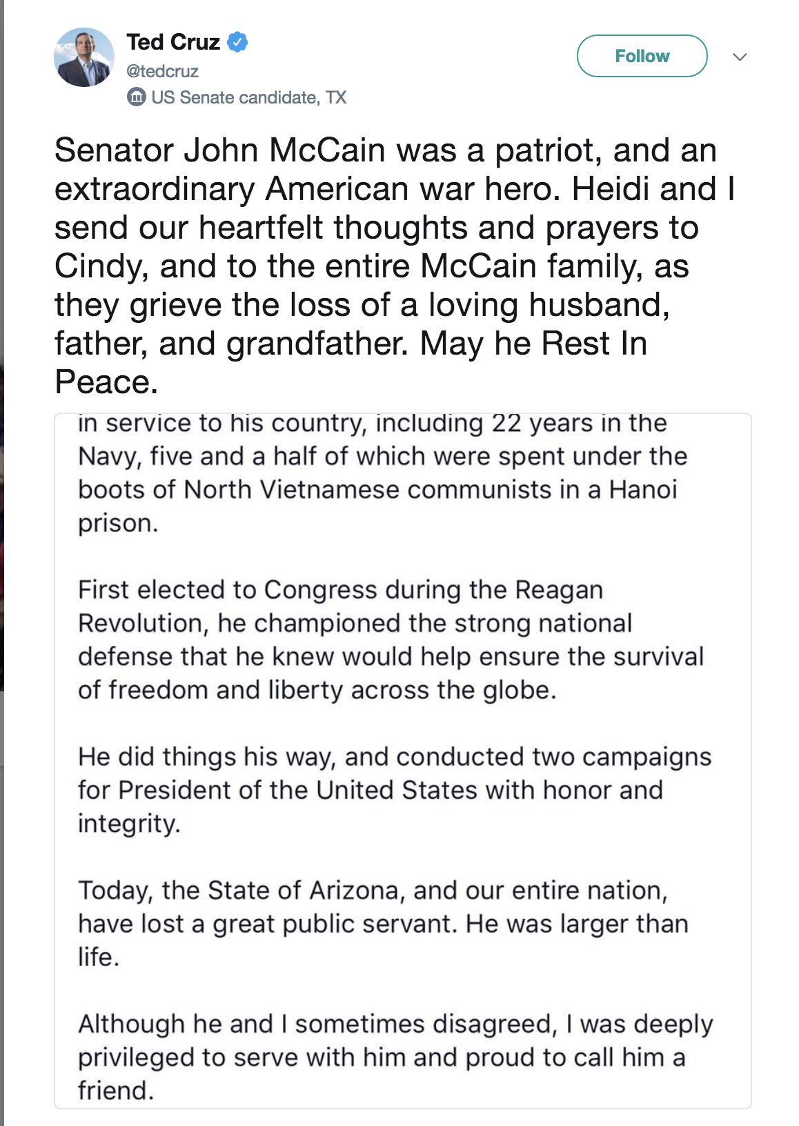 Screen-Shot-2018-08-27-at-8.02.29-AM Beto O'Rourke Just Forced The Texas Senate To Honor John McCain Like A Badass Celebrities Donald Trump Military Politics Top Stories 